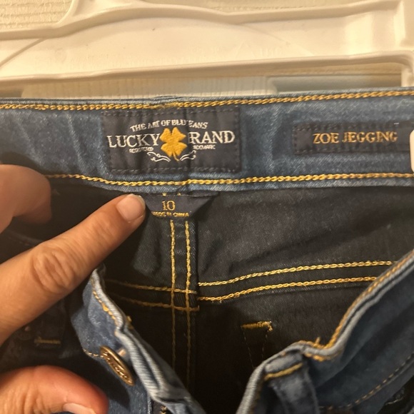 Lucky Brand Girls Zoe Jegging Size 10 Blue Mid-Rise stretch skinny - Picture 2 of 6